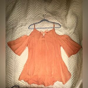 Front Lace Tank w/ Cold Shoulder